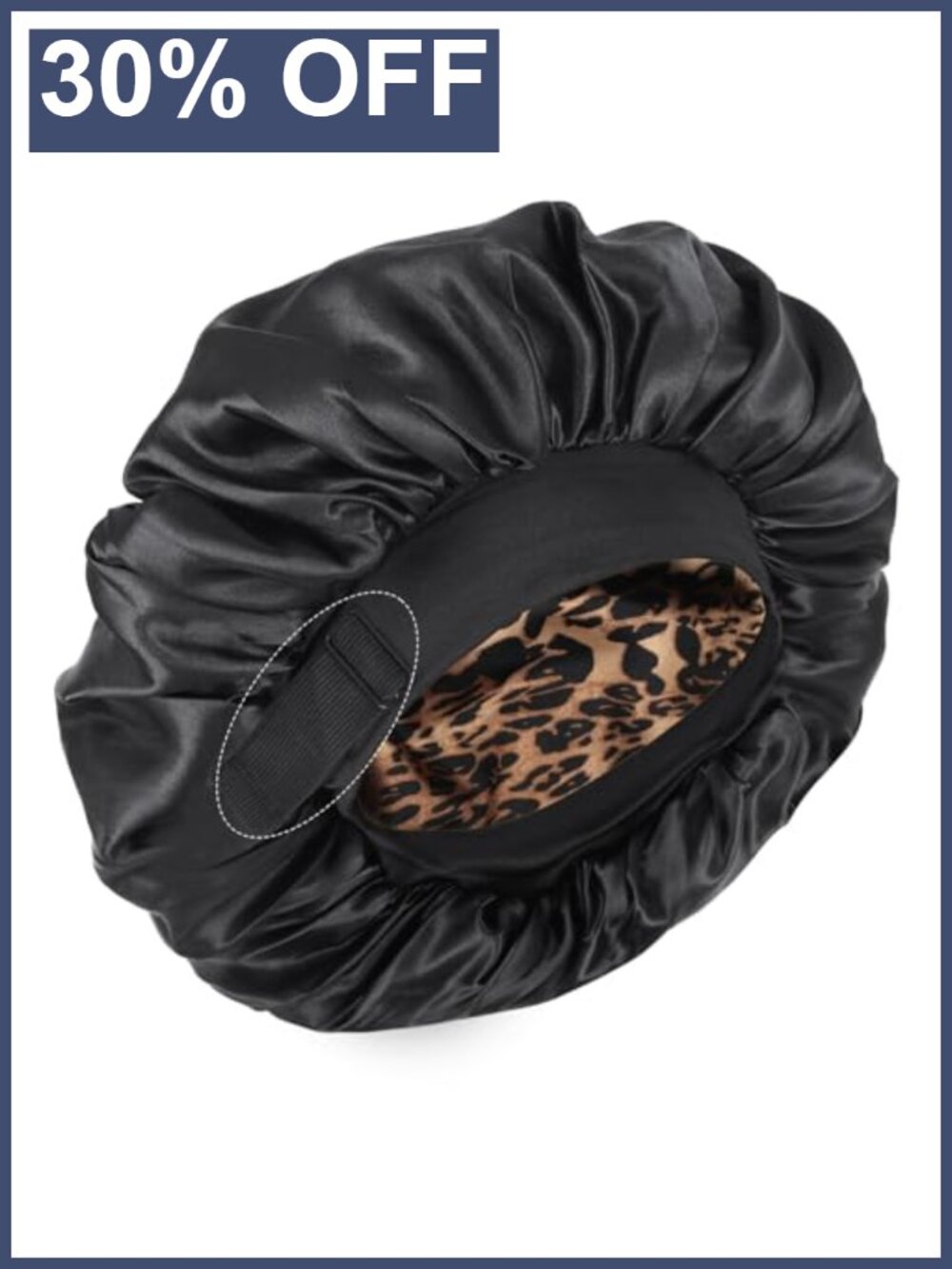 Double Layer Satin Silk Bonnet Adjustable Sleep Cap Reversible
